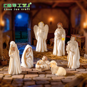 Presepe Natalizio in Miniatura, Figurine in Resina Fai-da-Te, Decorazioni e <span class=keywords><strong>Accessori</strong></span> - Product Image 2