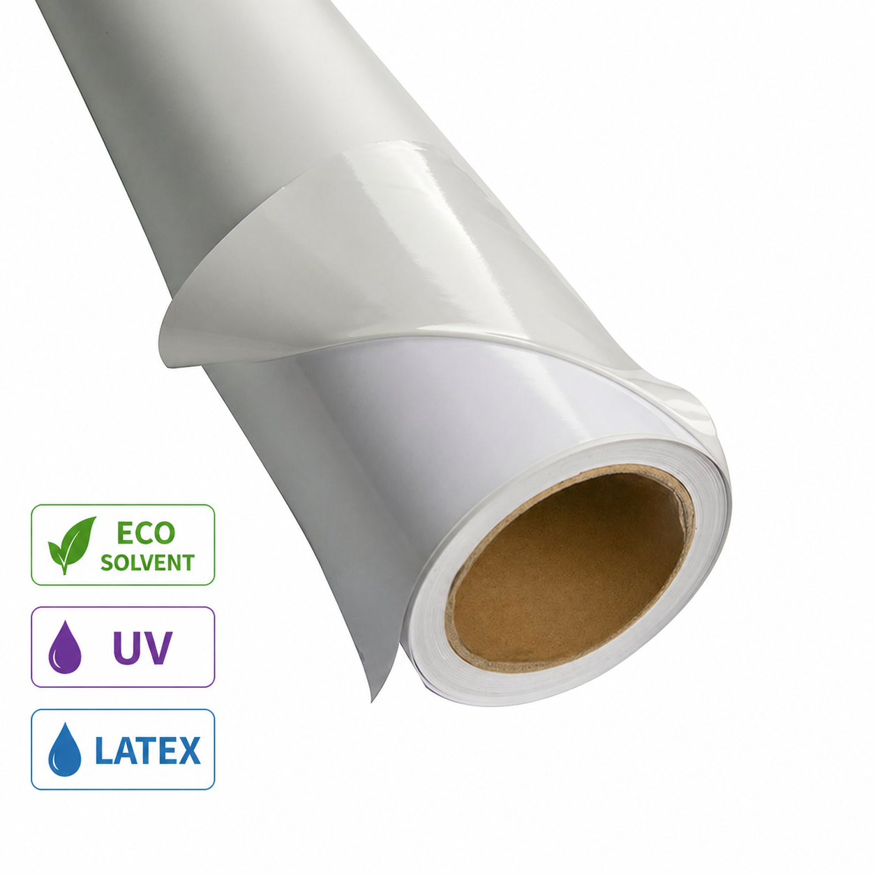Glossy Self Adhesive Vinyl Roll PVC Printable Film for Eco Solvent UV Latex Wide Format Printing