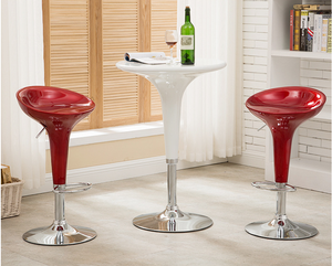 <span class=keywords><strong>Taburete</strong></span> de Bar de Altura Ajustable Giratorio de 360 Grados de Plástico ABS, Diseño Moderno para Comedor, Sala de Estar, Uso Comercial - Product Image 2