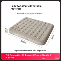 Cross-Border SYNC F41 Automatische aufblasbare PVC-Matratze mit beflockter Oberfläche, Einzel- und Doppelnutzung, für Nickerchen, Outdoor-Camping, 190 cm, faltbar