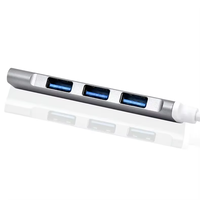 Promotion d'usine Adaptateur de station d'accueil USB 4-en-1 Hub 4 ports pour téléphone portable Macbook