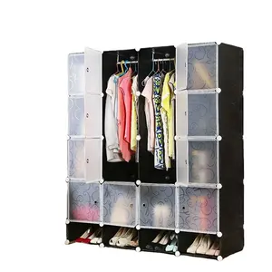 Self assmebled demountablebedroom set large plastic wardrobe closet for sale
