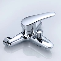 Robinet de douche mural poli salle de bain interrupteur dissimulé mitigeur chaud froid Triple robinet pour baignoire baignoire