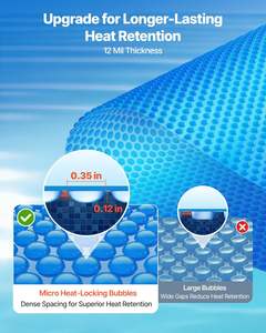 Couverture solaire PE personnalisable Damary populaire 400/500/600 microns Sécurité pour piscine hors sol - Product Image 4