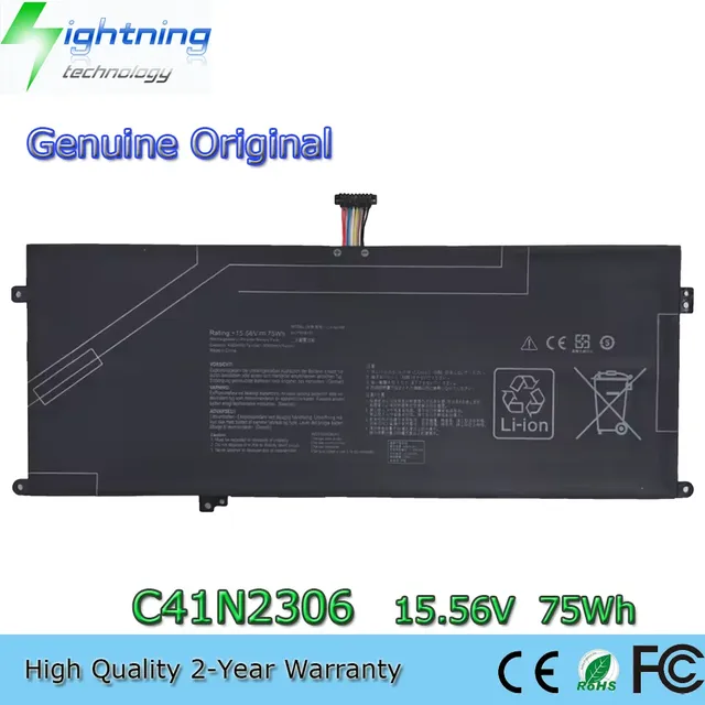 Original C41N2306 15.56V 75Wh Laptop Battery for ASUS Zenbook DUO UX8406 UX8406MA S5606 S5606MA M5506