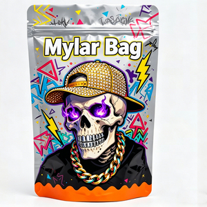 Die Cut Irregular Shaped Side Gusset Food Grade Heat Resistant Smell Proof Zipper Pouches 3.5g BOPP+holographicPET+PE <b>Bags</b> - Product Image 3
