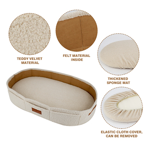 Faltbarer Gold Teddy Velvet Custom <span class=keywords><strong>Baby</strong></span> Spielzeug Aufbewahrung skorb Große Kapazität Windel Wickel korb mit Leder griff 75x42x14cm - Product Image 4