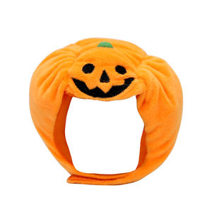 Luxuriöser Woll-Winterhut für Haustiere mit Süßem <span class=keywords><strong>Halloween</strong></span>-Kürbis-Design - Festlicher Dekorativer Kopfschmuck für Katzen und Hunde - Product Image 5