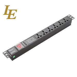 PDU Universal de 19 Pulgadas con Interruptor, de 4 a 8 Vías, Instalación Horizontal en Rack, Enchufe Eléctrico de Aleación de Aluminio - Product Image 6