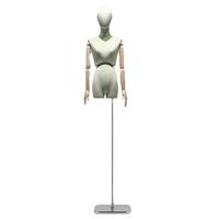 Mannequin de Luxe en Velours pour Vêtements, Réaliste, Robuste, Demi-Corps Féminin avec Bras en Bois - Grande Vente