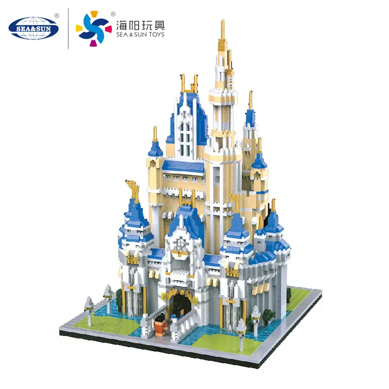 Construcción del castillo de Disney, juguete, ensamblado, personalizado, nuevo producto