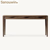 Table console élégante en bois massif avec tiroirs de rangement pour l'entrée des halls résidentiels et commerciaux