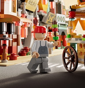 Mini 3D khối xây dựng đồ chơi thiết lập sáng tạo thành phố xem đường phố với Burger nhà hàng & Cửa hàng bán lẻ cho độ tuổi 5 đến 7 năm - Product Image 6