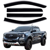 Viseras Laterales para Ventanas, Protectores Contra Lluvia y Viento para FORD RANGER T9 RAPTOR WILDTRAK SPORT 2023, 2024 y 2025, Accesorios NUEVOS