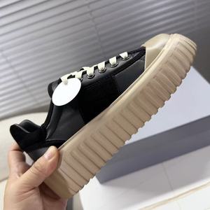 Zapatillas de Baloncesto con Plataforma y Punta Redonda, Diseño Casual de Lujo con Parte Superior de Cuero Genuino, Antideslizantes y Siempre a la Moda - Product Image 6