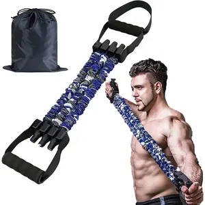 Venta al por mayor personalizado ajustable pecho expansión Yoga bandas elásticas de resistencia TPE cuerda de tracción para gimnasio en casa Fitness fuerza