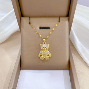 <span class=keywords><strong>Collier</strong></span> Tennis en Diamant avec Pendentif Ours Maman, Koala, Paresseux, <span class=keywords><strong>Chihuahua</strong></span>, Poisson, Bijoux Turcs en Gros - Product Image 4