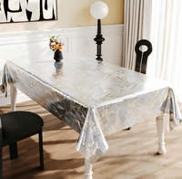 Nappe en PVC Imprimée, Imperméable, Anti-taches, Lavable, Housse de Table en Vinyle, Taille Personnalisée pour la Maison, l'Hôtel, la Décoration de Banquet