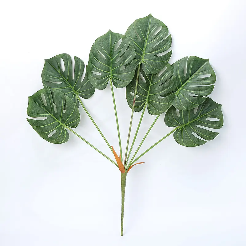 Bruiloft Bloemstuk Indoor Outdoor Decor Kunstmatige Tropische Monstera Palm Bladeren Plant Boom