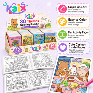 Promozione Estiva KAIX: <span class=keywords><strong>Libri</strong></span> da Colorare per Adulti con Simpatici Animali, Pagine Facili per Attività in Campeggio e Pacchetti Regalo - Product Image 3