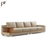 Chinesischer Lieferant Bestseller Verstellbare Sektionalsofas Komfortables 1+4 Wohnzimmer Weißes Ledersofa-Set Modern Hotel
