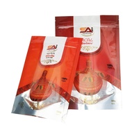 Fenêtre transparente en feuille de plastique refermable alimentaire debout zip-lock Mitmita paquet de poudre d'épice de piment Logo imprimé personnalisé