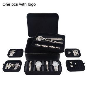Donne ragazze Organizer anello orecchino collana orologio portabile gioielleria custodia cerniera ghiaccio viaggio in pelle <span class=keywords><strong>portagioie</strong></span> - Product Image 4