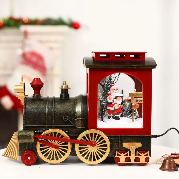 Trending Kerst Craft 2023 Gepersonaliseerde Kinderen Kerstcadeaus Novedosos Tren De Navidad Muziek Sneeuw Kerst Trein Decoratie