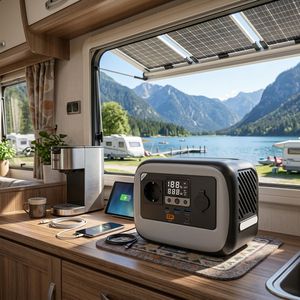 Station d'alimentation portable 300W, batterie 256Wh, générateur solaire à onde sinusoïdale pure MPPT pour le camping, les activités de plein air et les situations d'urgence - Product Image 5