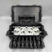 Kotak Distribusi Splitter Fiber Optik 16 Port FTTH Outdoor IP65 Berkualitas Tinggi Model Terbaru, Tahan Air, Adaptor Sambungan 16 Core