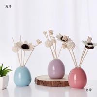 Witoyou 50ml Diffuseur d'huiles essentielles en céramique coloré de luxe en gros avec bâtonnets et fleur pour la maison et la décoration d'hôtels et gîtes