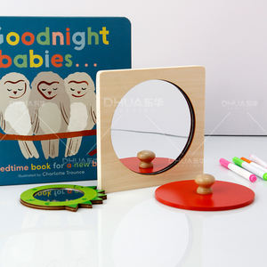 गर्म बिकने वाली diy अनियमित आकार के साथ पीसी/पेग दर्पण शैक्षिक बच्चों के लिए रंगीन एयर क्ले कस्टम आकार के साथ पीसी/पेग दर्पण - Product Image 3