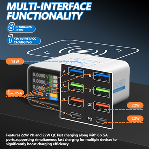 Cargador Rápido Inteligente Multi-Puerto FORWARD FW-P01 de 65W con Carga Inalámbrica para Móviles, Tablets y Laptops, Herramienta de Reparación - Product Image 2