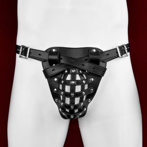กางเกงหนังแฟนซีรูปทรงถักแบบรัดรูปเซ็กซี่ ปรับได้ สไตล์ BDSM สำหรับผู้ชาย - Product Image 4