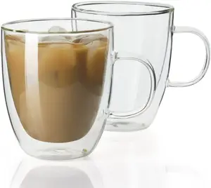 厂家批发定制双壁饮杯玻璃咖啡杯茶杯玻璃器皿