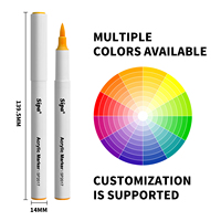 Ensemble de papeterie Sipa SP2017 pour dessin et gribouillage DIY, encre acrylique aux couleurs assorties, marqueurs acryliques certifiés EN71, pinceaux