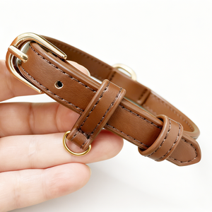 Collar de Perro de Cuero PU Ajustable y Duradero, Precio Directo de Fábrica, Collar de Alta Calidad para Cachorros, Promoción Especial - Product Image 1