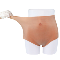 Celana Dalam Boxer Wanita Silikon Lembut Pengangkat Pinggul Palsu Pembentuk Bokong 100% Silikon