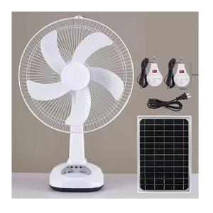 Ventilador Solar de 16 Pulgadas y 5 Aspas de Doble Velocidad con Panel Recargable, Regulación de Velocidad, AC220V, ABS, 15W, Venta Directa de Fábrica - Product Image 1