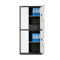 Gabinete de Seguridad con Huella Dactilar Electrónica, Archivador de Documentos Financieros, Armario de Almacenamiento Moderno y Minimalista con Combinación