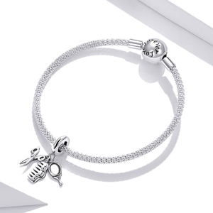 Breloque de coiffure plaquée argent avec pendentif ciseaux, peigne et miroir, cadeau unisexe - Product Image 2