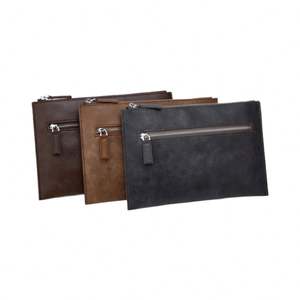 Sac à main pour homme en cuir PU de haute qualité, grande capacité, pochette intelligente avec lecteur d'empreintes digitales - Product Image 4