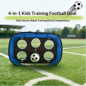 Portería de Fútbol Plegable Portátil para Niños, Juguete Deportivo para Exteriores, Cuatro en Uno, Modelo MK-8028-1, para Jardín de Infancia - Product Image 4