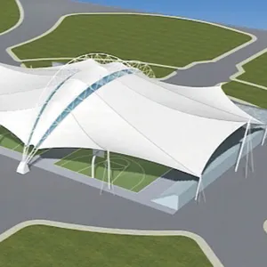 Архитектурная тканевая мембрана, теневая крыша для теннисных и баскетбольных площадок