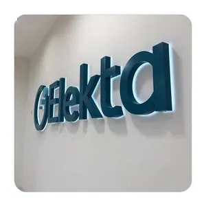 Le Mai yüksek kalite 3D ön Metal paslanmaz çelik arka akrilik LED aydınlatmalı kanal alfabe sayısal sembol elektronik Logo