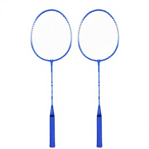 Custom Logo OEM Cheap and Durable Offensive Type Steel Shaft Moderate Hardness <b>Badminton</b> Racket Sets - Product Image 3