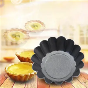 Molde tart antiaderente de aço carbono, mini calças de tartaruga reutilizável de cupcake, molde para assar, ferramentas de bolo e xícara