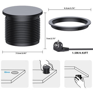 Toma de corriente de muebles de la UE con toma de corriente USB toma de corriente de escritorio - Product Image 2