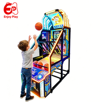 Machine de jeu d'arcade de basket-ball pour enfants avec lumières LED, jeu de tir électronique à monnayeur pour centre de jeux