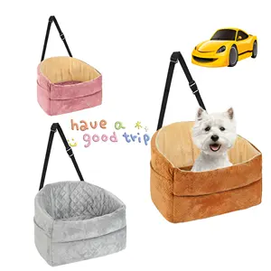 Портативное сиденье для собак, стеганая ткань, удобная моющаяся Защитная Пряжка для кровати, плюшевые материалы для путешествий с эффектом памяти кошек